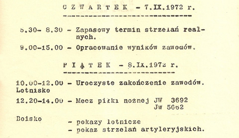 Zawody rakietowo-strzeleckie 2 KOP - 1972 r. Zawody rakietowo-strzeleckie 2 KOP - 1972 r.
