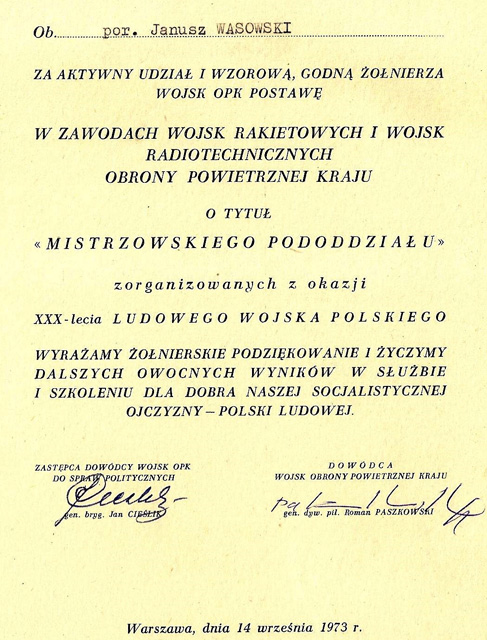 Zawody rakietowo-strzeleckie - 1973 r. Zawody rakietowo-strzeleckie - 1973 r.